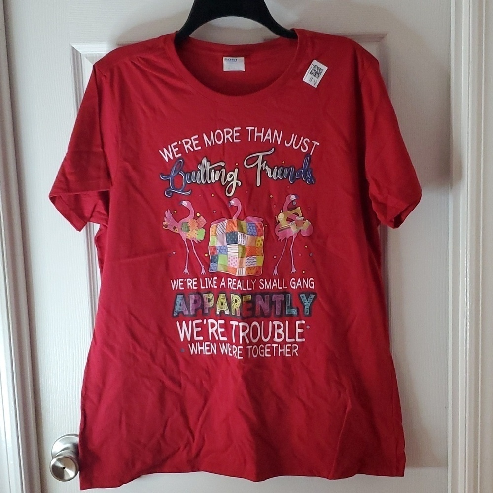 🎆New Quilting Flamingo T-Shirt Size XL